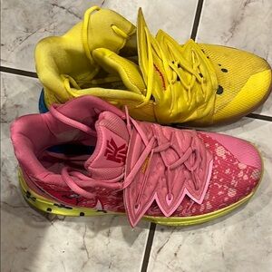 Kids' Pink and Yellow Basketball Shoes